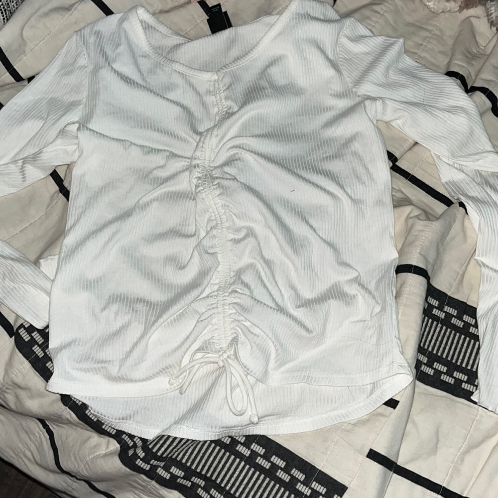White long sleeve top